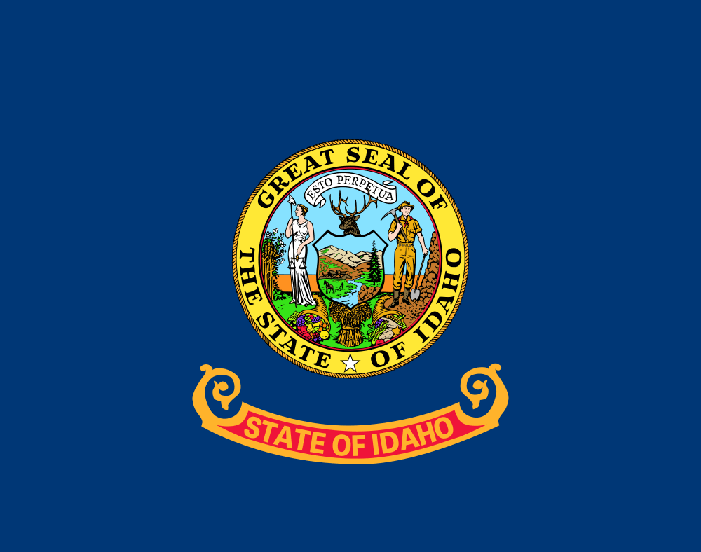 Idaho flag – how to get married online in Idaho guide