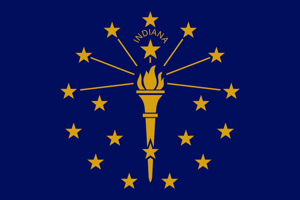 Indiana flag – how to get married online in Indiana guide