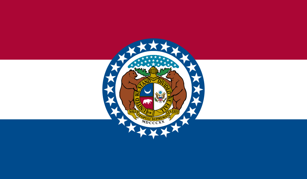 Missouri flag – how to get married online in Missouri guide