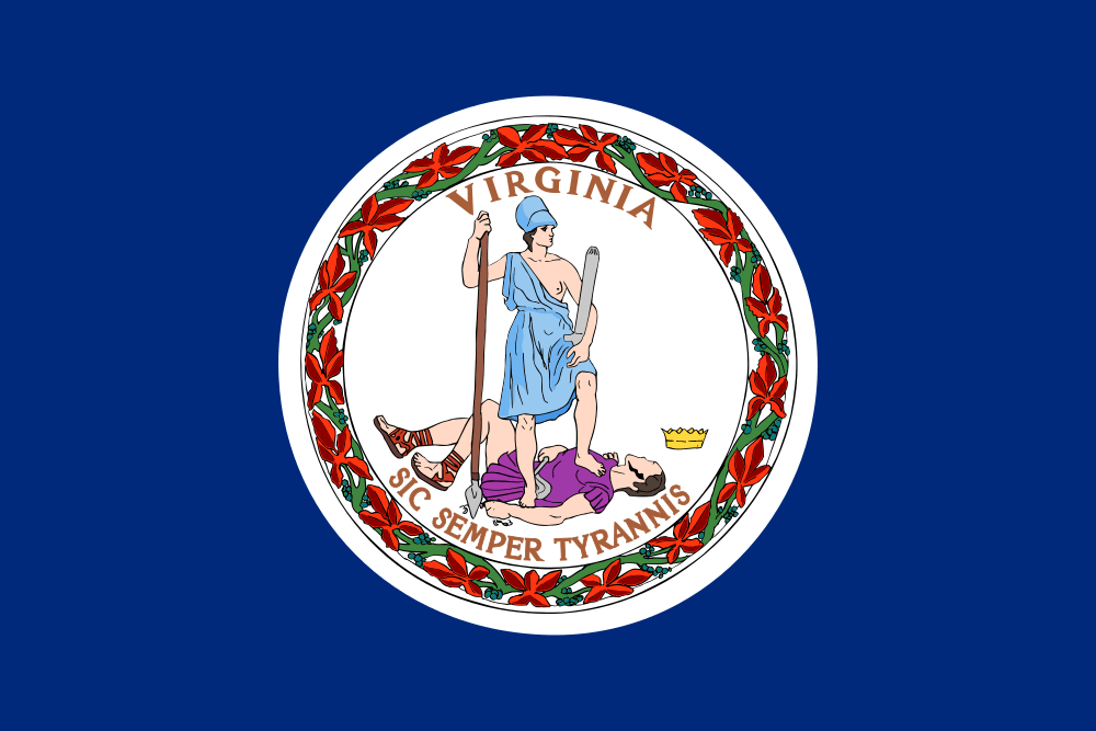 Virginia flag – how to get married online in Virginia guide