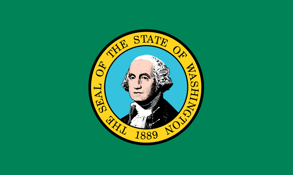 Washington flag – how to get married online in Washington guide